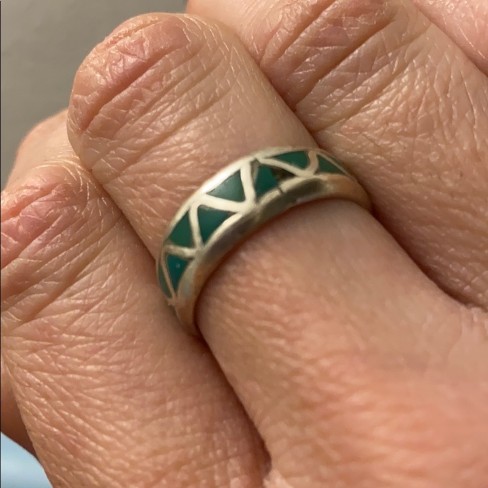 Sterling silver and turquoise ring - Picture 4 of 4